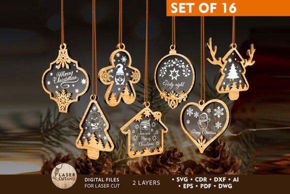Download CHRISTMAS ORNAMENTS Set Multilayer Decor - Multilayer decor Collection