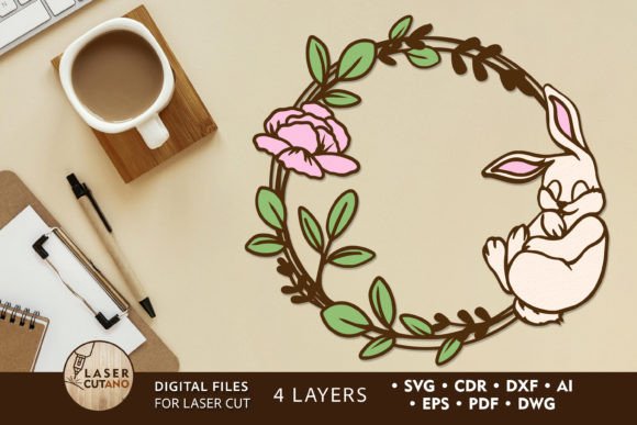 Download EASTER WREATH Multilayer Decor,Cut File - Premium Resources
