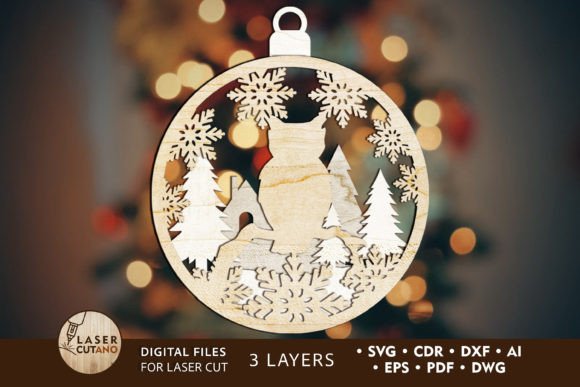 Download Christmas Owl Ornament, Multilayer Decor - Premium Resources