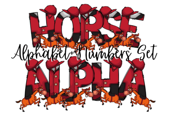 Download Horse Riding Doodle Letters - Horse riding Collection